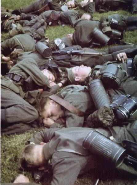 Exhausted German Infantry