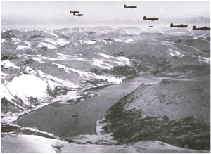 Fairey Barracuda torpedo bombers from the fleet carriers Victorious and Fur
