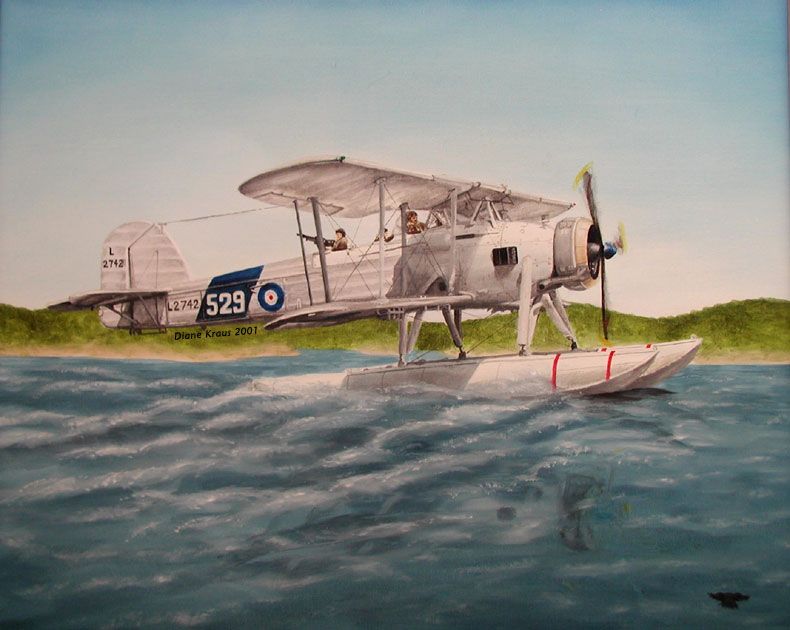 Fairey Swordfish Mk I Floatplane Aircraft of World War II