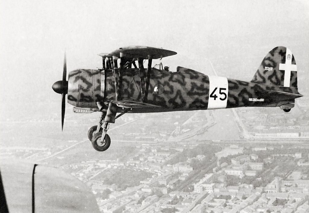 Fiat CR.42 Falco over Italy