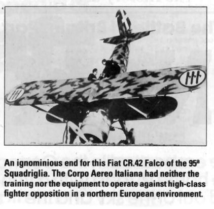 Fiat Falco cr42 shot down over England