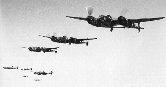 Flight of P-38 Lightning's