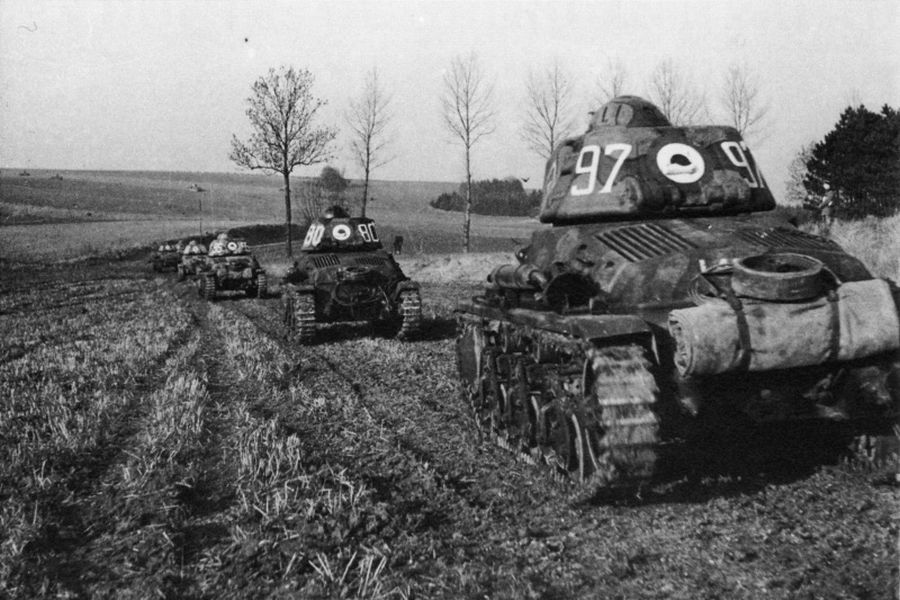 French Hotchkiss H35 tanks, French-Belgian borderline 1939/40