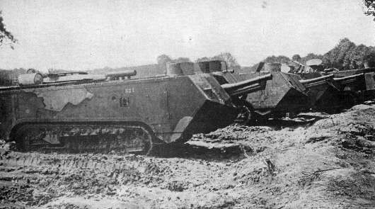 French St. Chamond tanks in formation