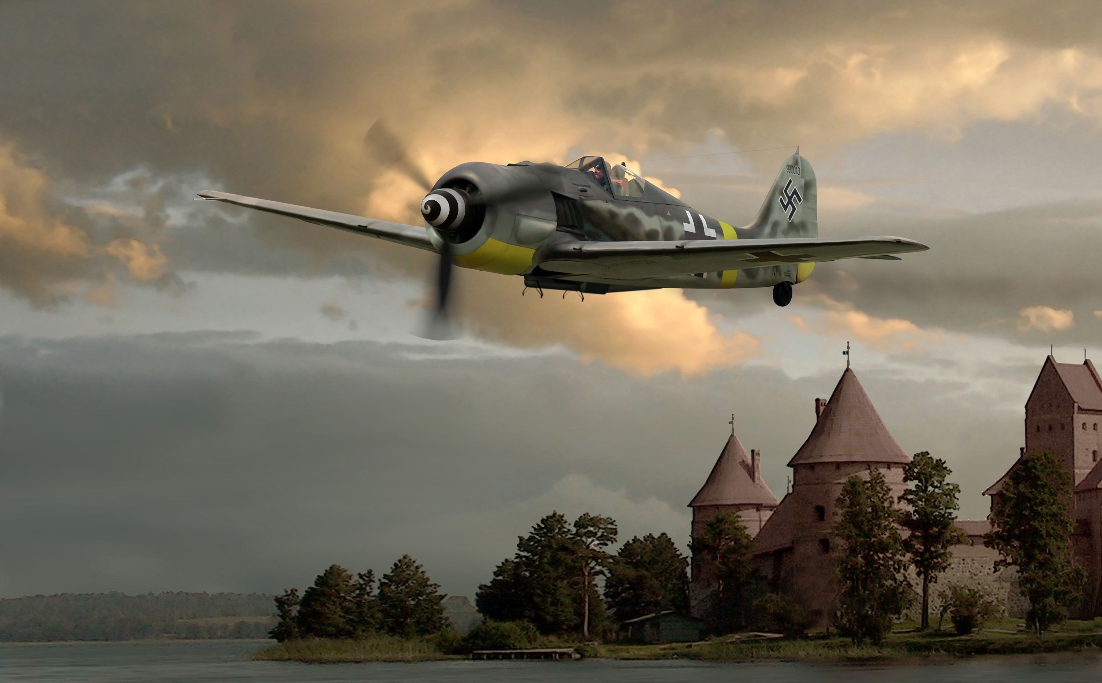 Fw190A-8 of JG54, flown by Horst Adameit, Latvia, 1944 by Ron Cole