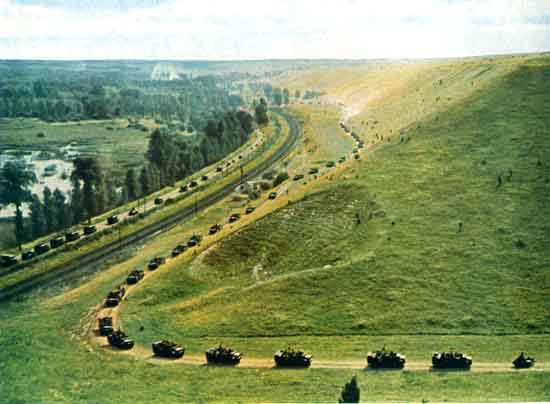 German armoured formation, on the move.