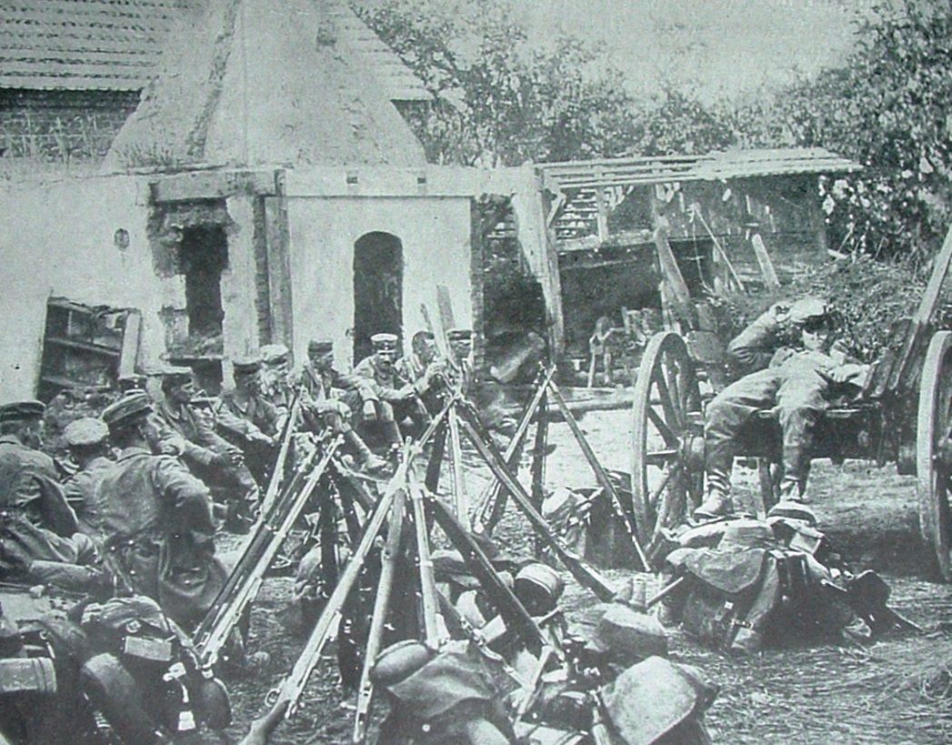 German infantry resting