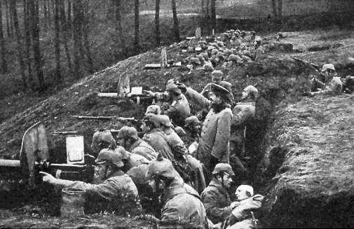 German machine gun trench