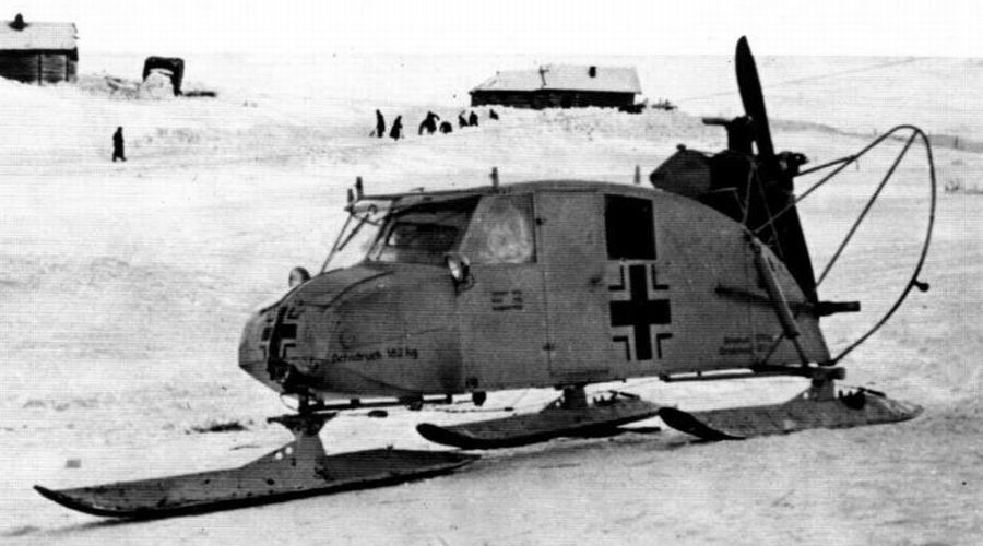 German "Max Henschel" WH/WL aerosan based on the soviet OSGA (NKL)-6, NKL 16/37 aerosledge (5)