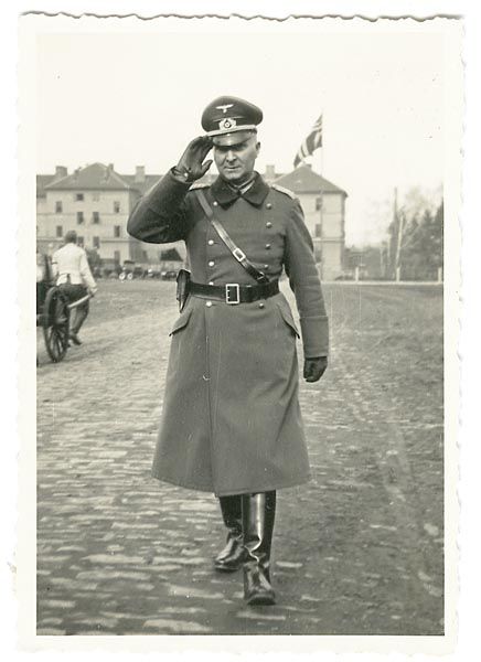 German Officer Saluting