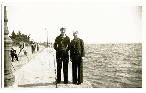 German Sailors on quayside