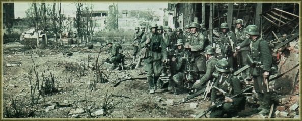 German Soldiers in the ruins of Stalingrad