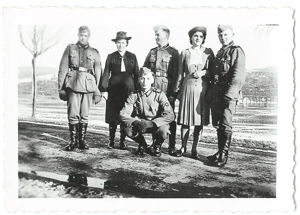 German Soldiers with two women