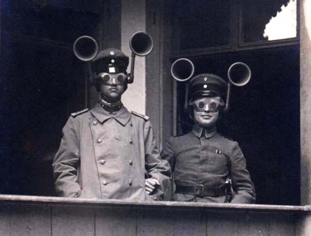 German sound location system, 1917