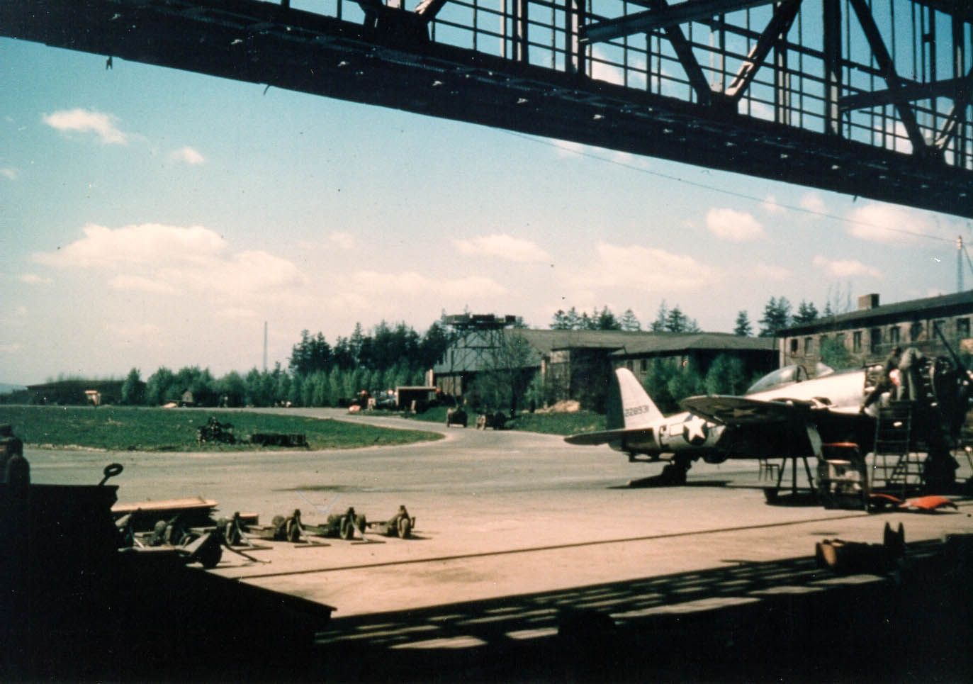 Great color shot showing the 493rd FS in Germany