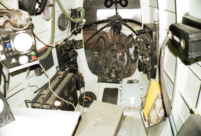 Handley Page Halifax - Bomb Aimers Position from Navigators Desk