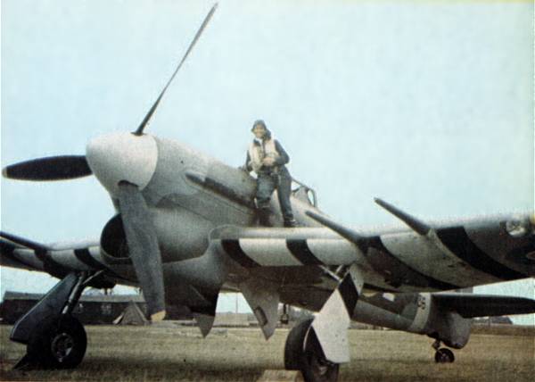 Hawker Typhoon, about to take off.