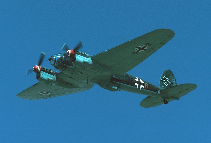 He-111 in flight