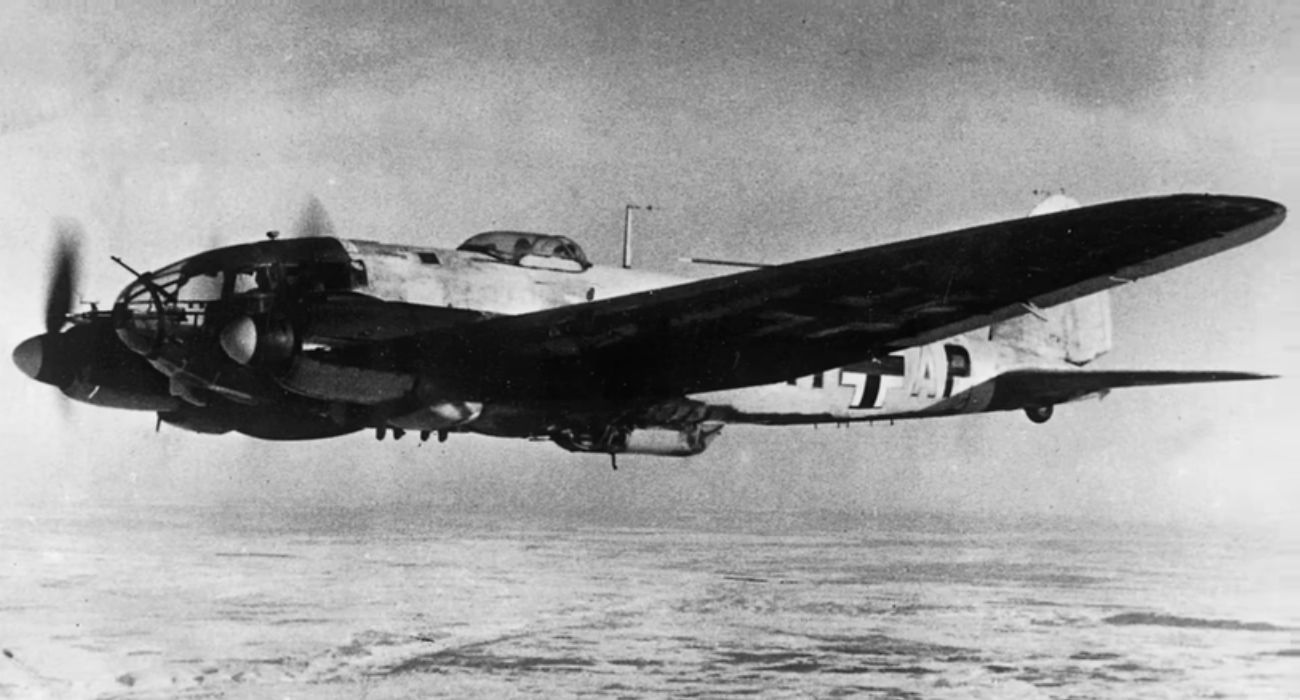 Heinkel He-111 in the winter camouflage