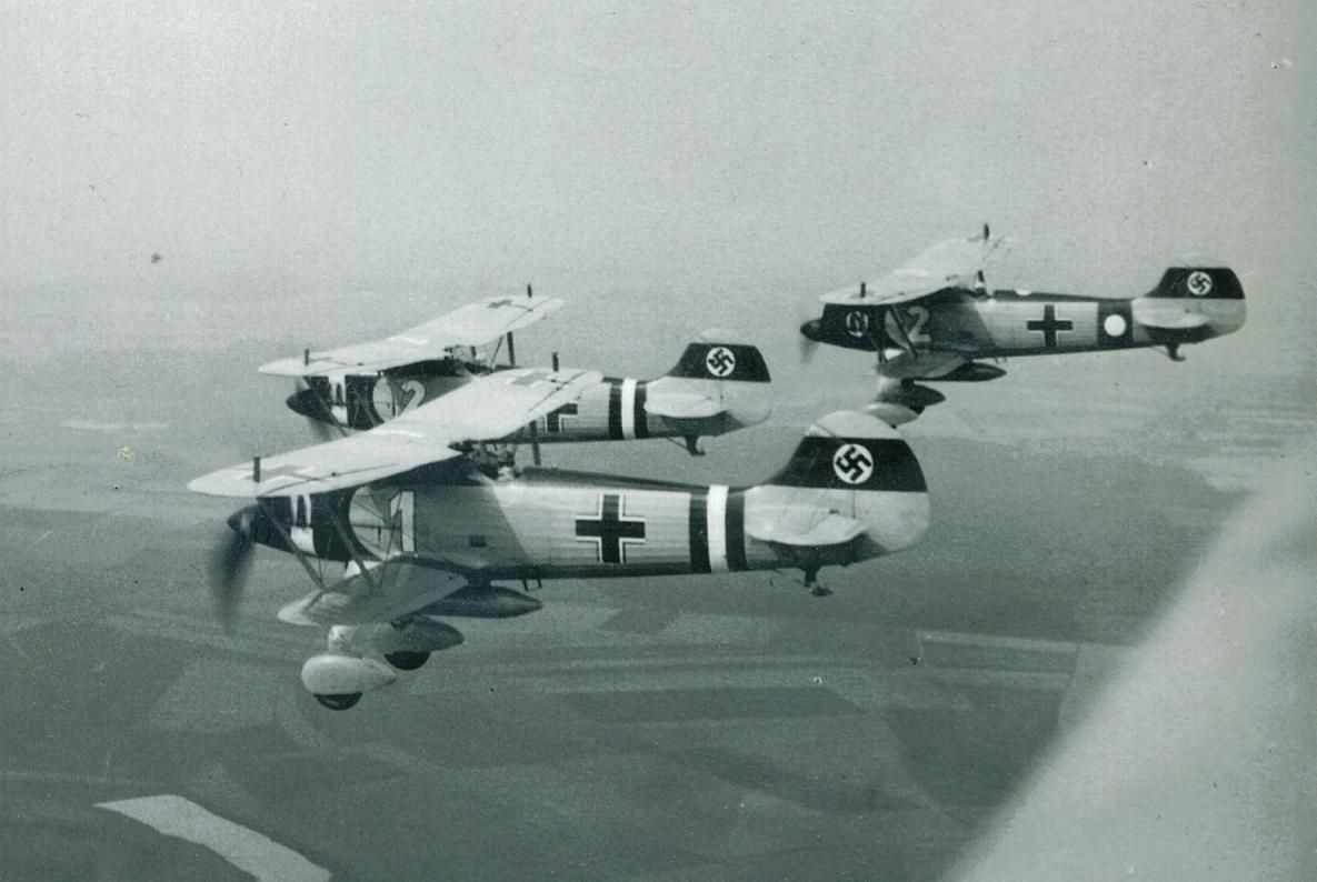 Heinkel He-51 in flight