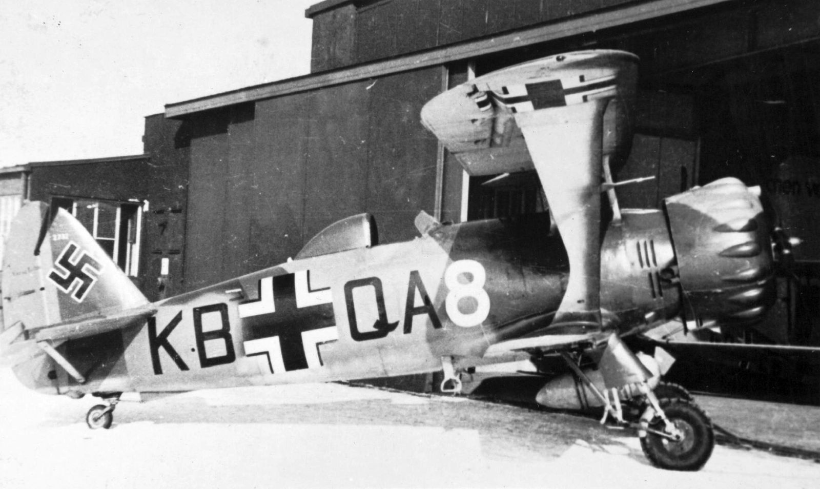 Henschel Hs-123B s/n. 2732  at Prostejov airfield, Czechoslovakia.
