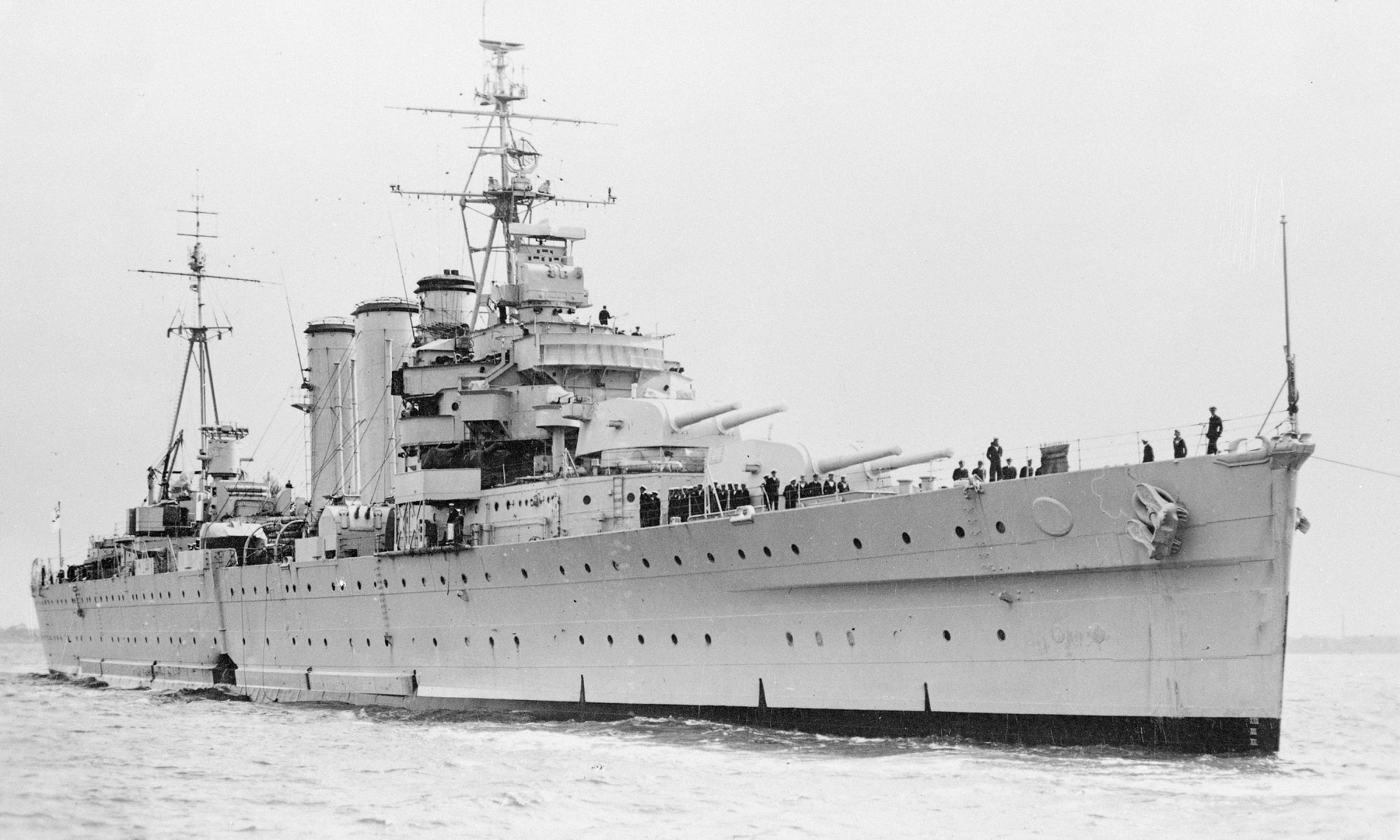 HMAS Australia heavy cruiser the post-war image, 1948