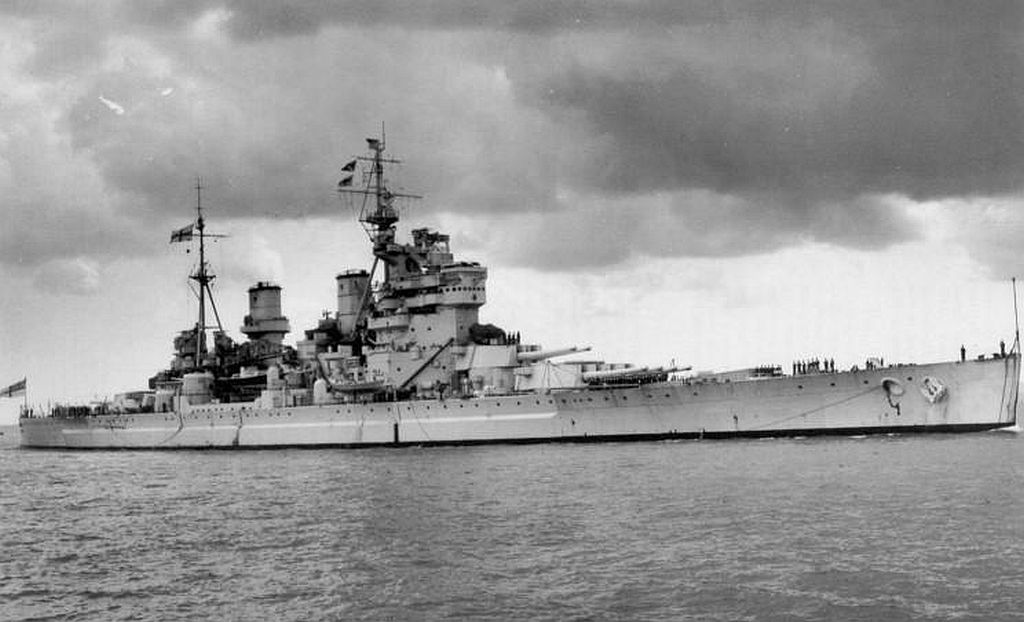 HMS King George V battleship, 1945