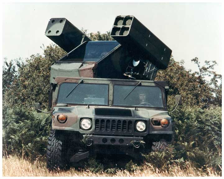 Humvee Avenger In Fire Position From Front