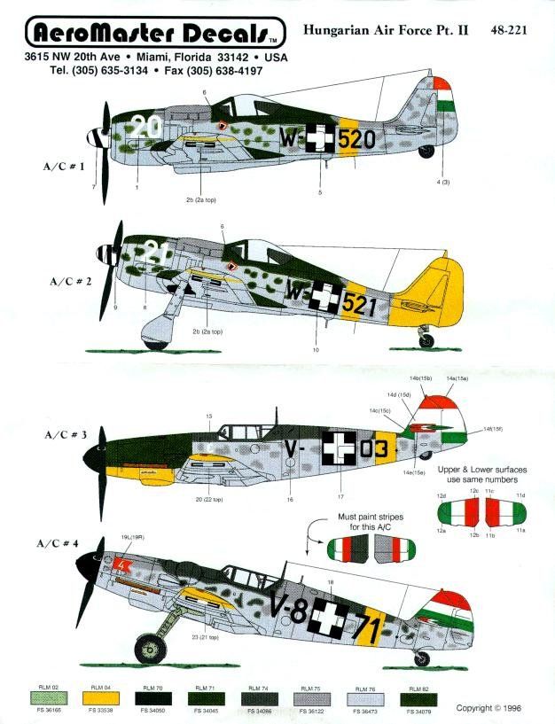 Hungarian Bf 109s & Fw 190s