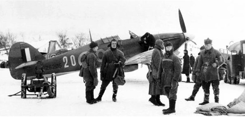 Hurricane MkII.b,  RAF 151 Wing, no.134 Squadron, GG20, Z5205, Murmansk, 1941