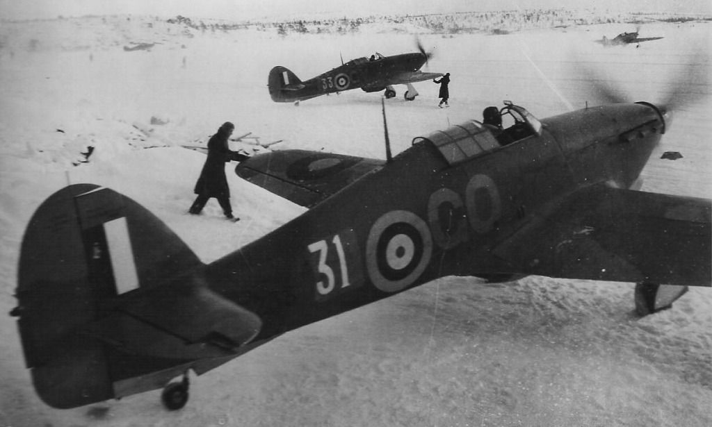 Hurricane MkII.b, RAF 151 Wing, No.134 Squadron, GO31, Z5236 & GV33 ...