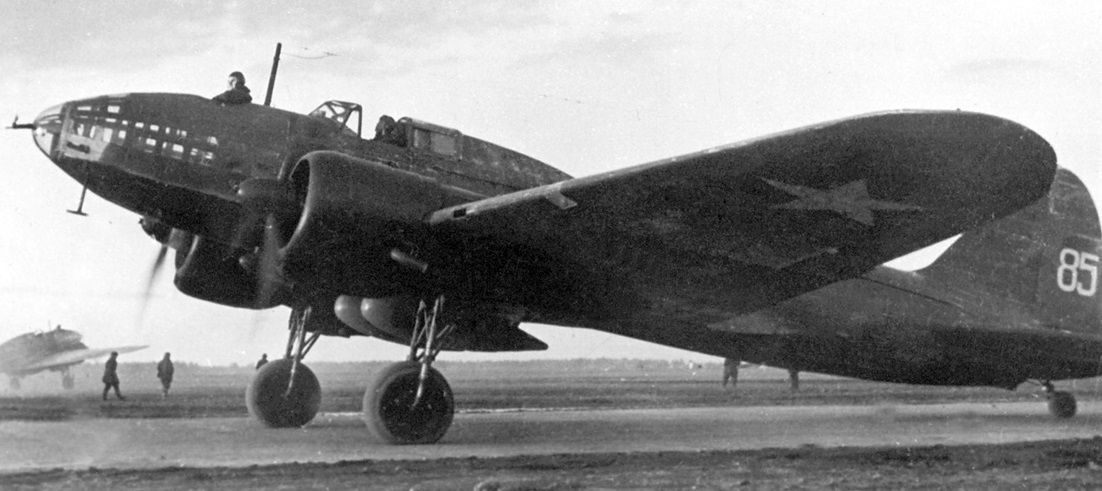 Ilyushin Il-4 with two additional external fuel tanks