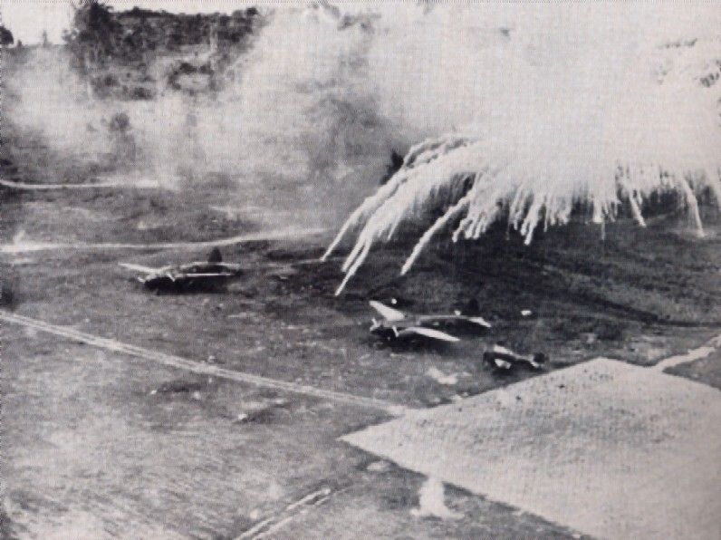 Jap aircraft under attack