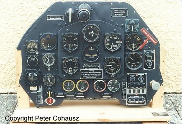 Ju 87B-1 instrument panel