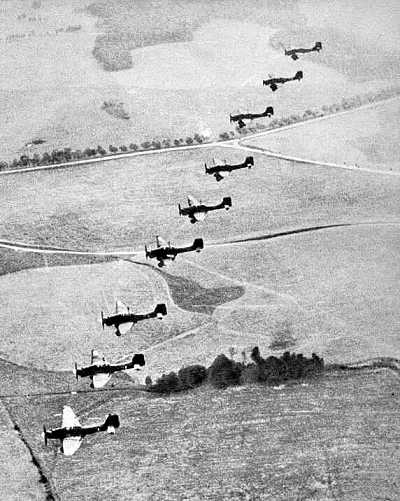 Ju-87s in formation