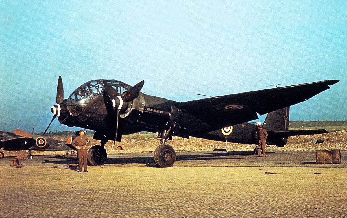 Junkers-Ju-188-captured-background-Spitfire-MT200-01