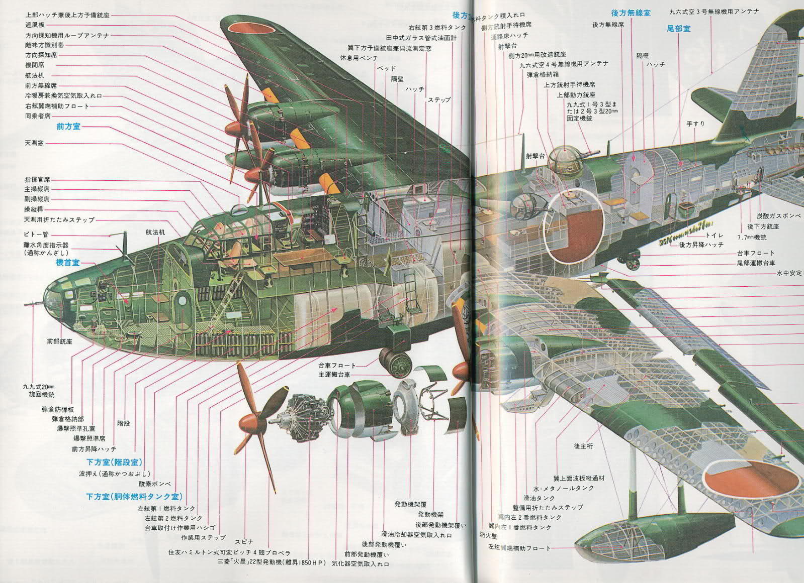 Kawanishi_h8k2-cutaway_