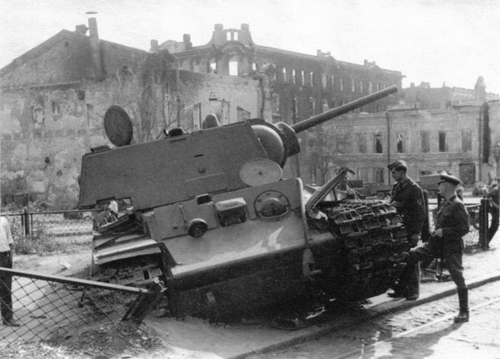 Knocked out KV-1 heavy tank,  Rostov at Don , 1942 (1)
