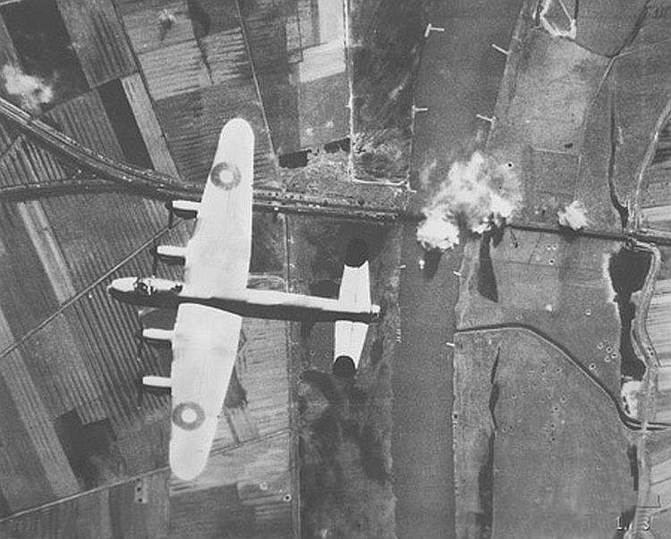 Lancaster Bombing of railway bridge