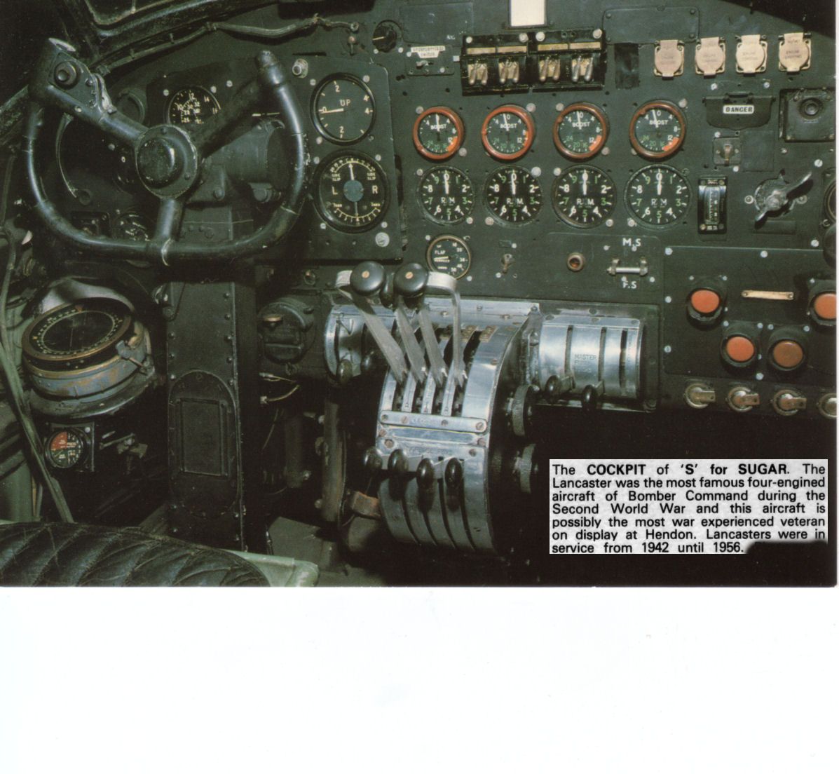 Lancaster Cockpit of S-Sugar