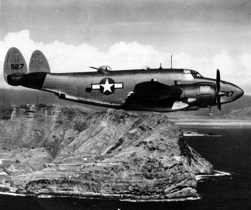 Lockheed PV-1 Ventura over the Mokapu Point, Oahu, Hawai, 1945