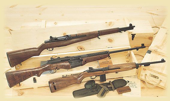 M1-Garand, M1-Carbine and  M1941 Johnson