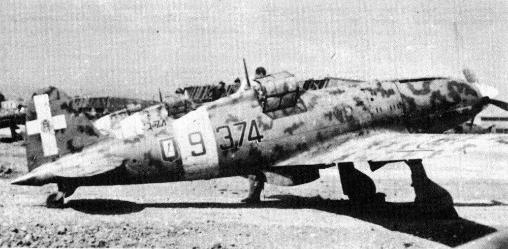 Macchi Mc.202 Folgore, 51° Stormo, 153° Gruppo, 374° Squadriglia, no.374-9, Sicily 1942