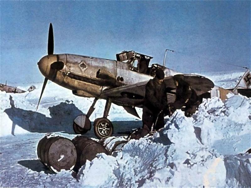 Me-109 on a very cold day in Russia!