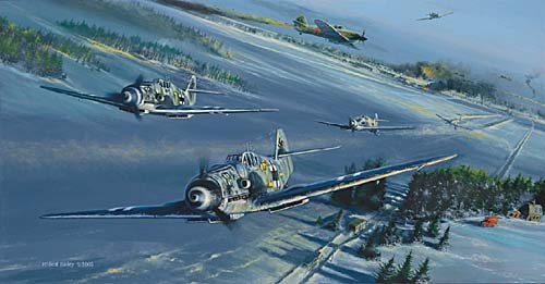 Me-109, Petsamo scramble by Robert Taylor.