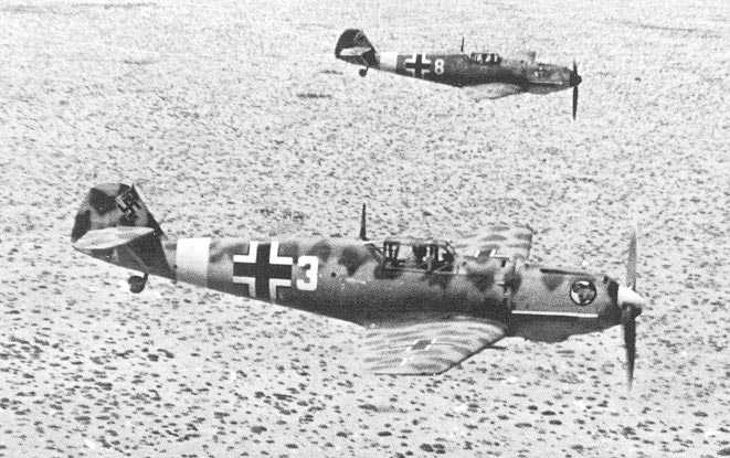 Me-109s over North Africa
