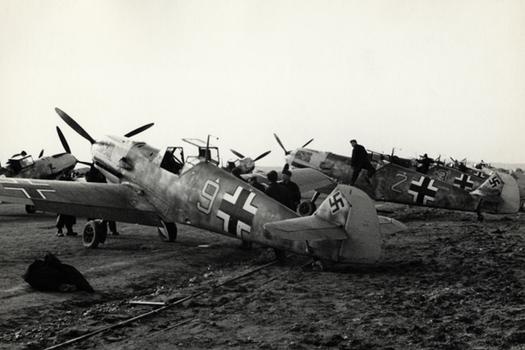 Me109 fighters on the French coast near Calais, 1940