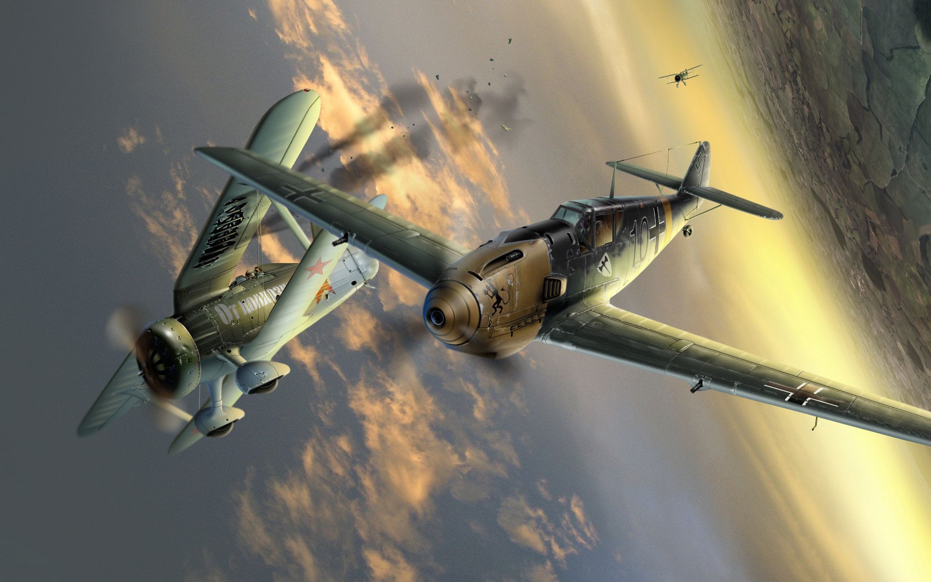 messerschmitt-bf109-vs-polikarpov-i