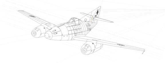 Messerschmitt Me 262 Drawing