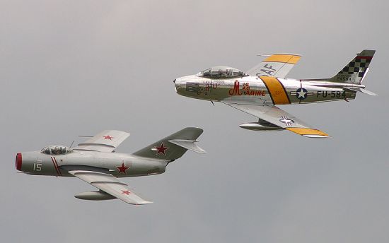 MiG-15 and F-86 Sabre